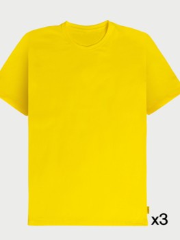 Żółty T-shirt basic 3Pac